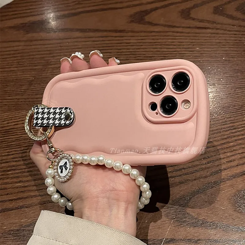 

Матовый браслет с розовой бабочкой для девочек для Apple 13, чехол для телефона iPhone 13 pro, противоударный 14 pro max 12 pro, модный 16, силиконовый 14 pro