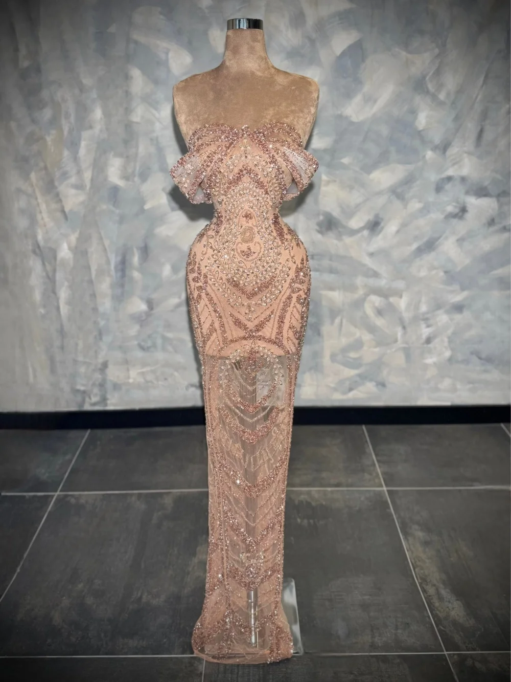 DMDRS Romantische off-shoulder avondjurk 2026 Prachtige strapless feestjurk Klassiek met kristallen verfraaid tot de grond Feestjurk