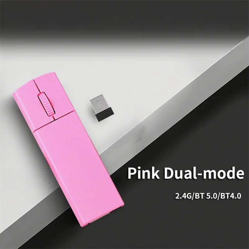 

Mini Mouse Appearance Of Lipstick Box Rechargeable 2.4G BT Dual-mode Mause Light Weight Portable Mute Button Laptop Mice Office