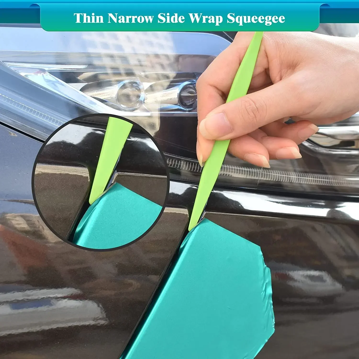 NEW 3Pcs Vinyl Car Wrap Tool Micro Stick Squeegee Window Tinting Kit Corner Scraper Curves Slot Tucking Tools Gap Film Cutter