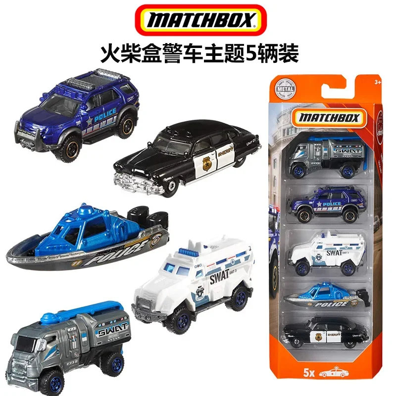 Original Matchbox City Hero Transport Car Five Pack Diecast 1/64 Metal Model Car Toy Engineering Vehicle Kid Toys for Boys Gift