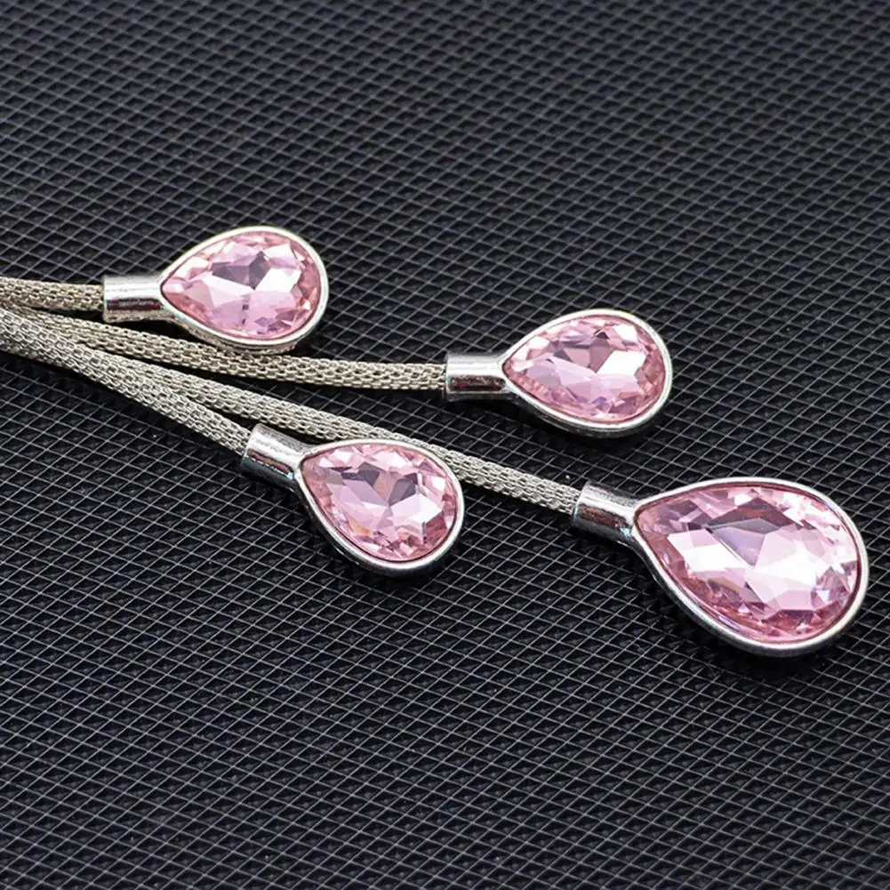 Car Decoration Bling Rhinestone Car Charm Pendant Rear View Mirror Decoration with Lanyard Easy to Install Sun Catcher Ornament