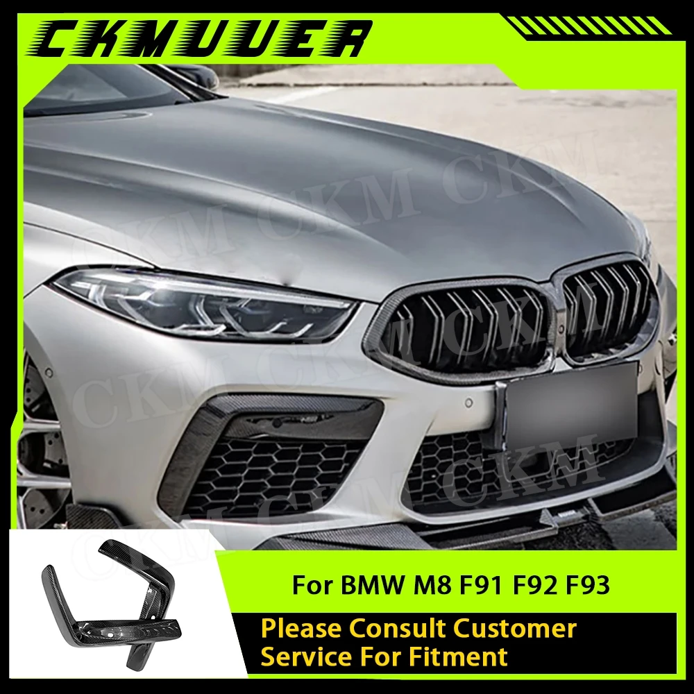 

For BMW M8 F91 F92 F93 2017-2023 Front Bumper Lip Splitter Fog Lamp Grille Trim Bodykits Front Bumper Grille Decorative Strip
