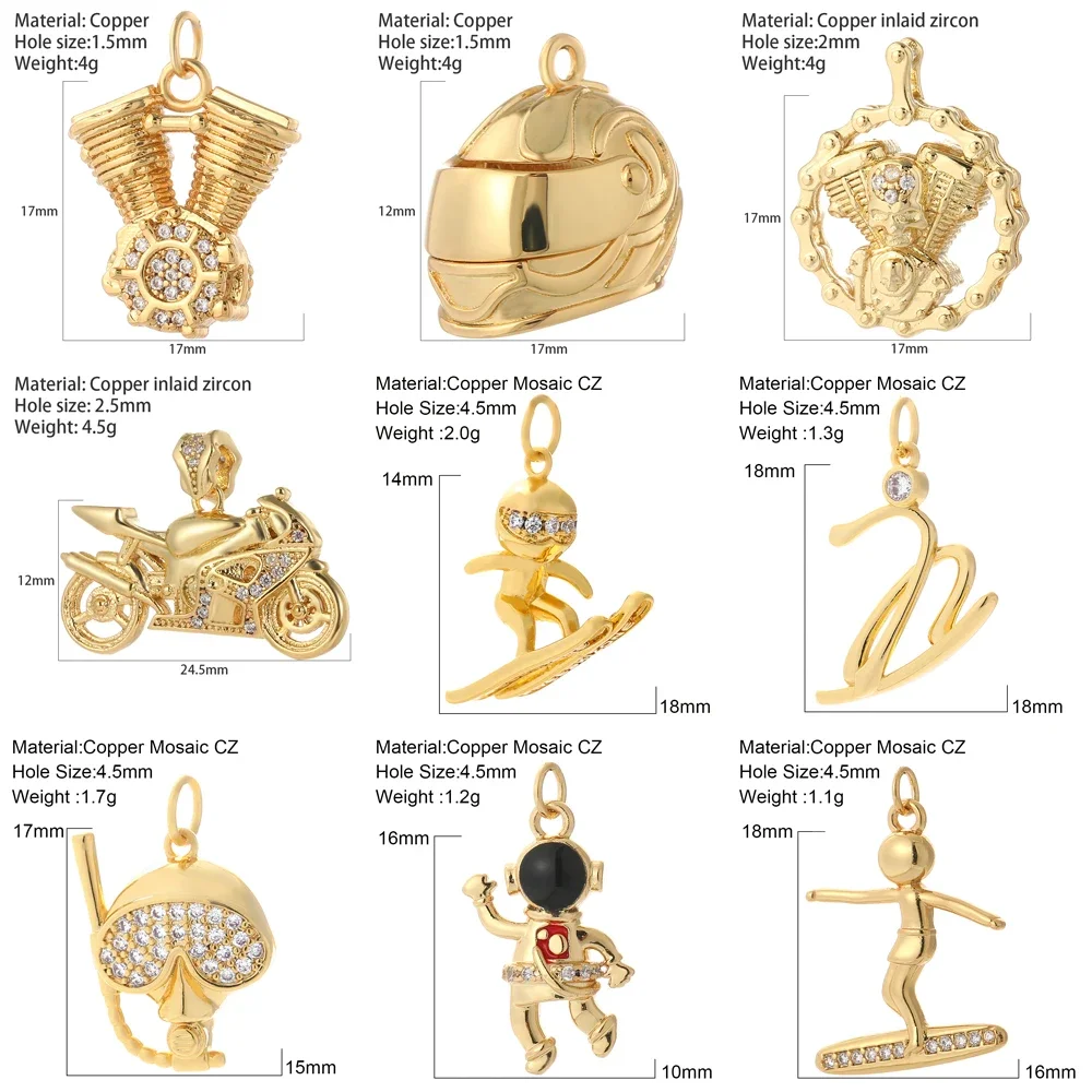 Lot De 50 Breloques Moto Alliage Tibétain Vintage - 5 Styles Pour Bijoux DIY Bracelets Colliers