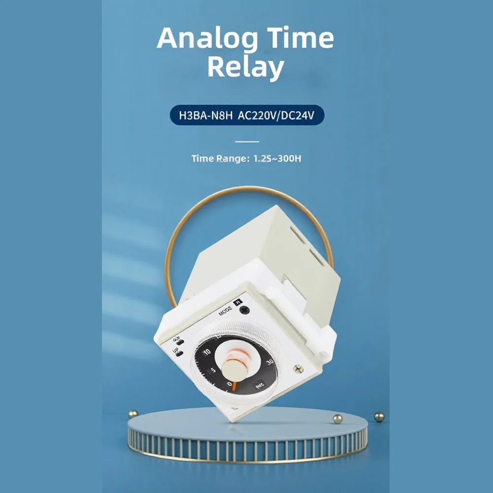 Time Controlled Relay H3BA N8H with Dual Input Voltage Compatibility 220V AC 24V DC for For electrical Installations