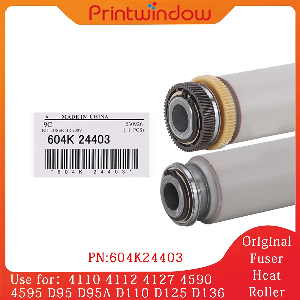 Original New 604K24403 Fuser Heat Roller for Xerox 4110 4112 4127 4590 4595 D95 D95A D110 D125 D136 604K24402 Upper Fuser Roller