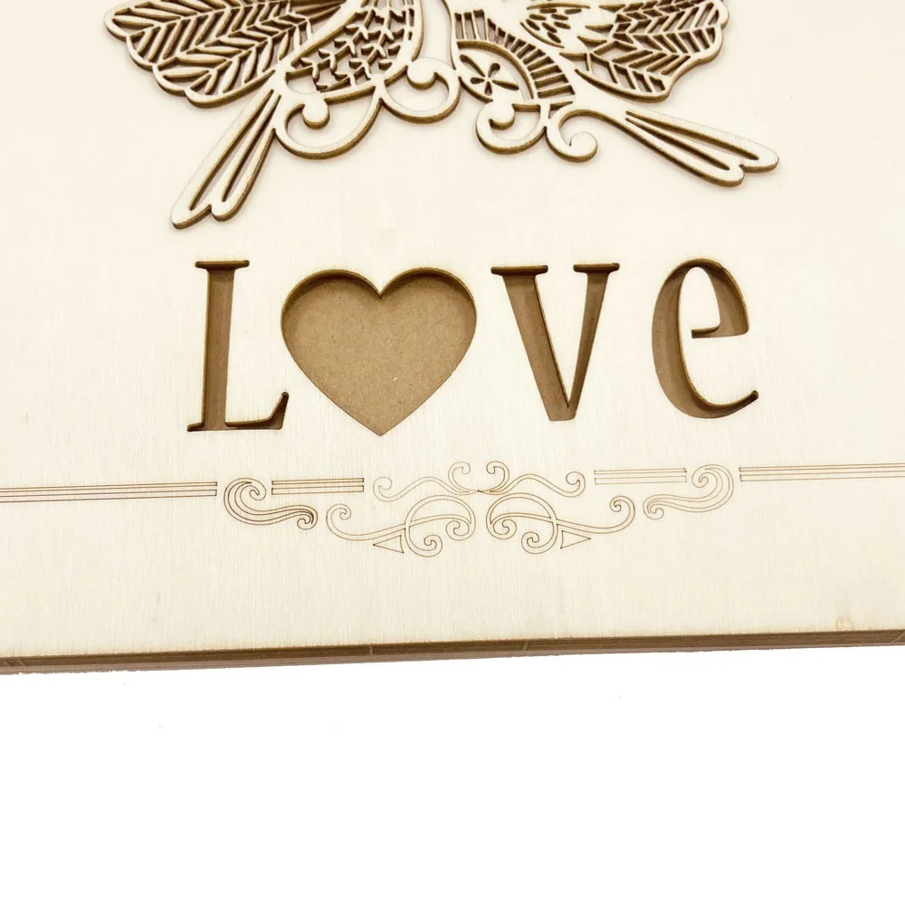 Nice Wood Wedding Guest Book Natural Colour 27*19 CM Guest Book Guest Registration Book Memorial