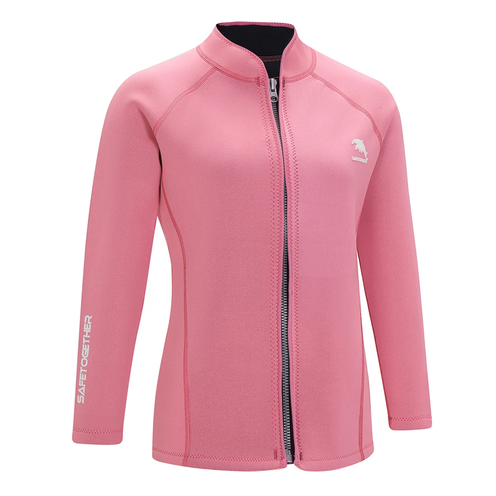 Jaqueta de neoprene feminina, blusa feminina, quente, natação, mergulho, surf, esportes aquáticos, windsurf, 2mm, novo