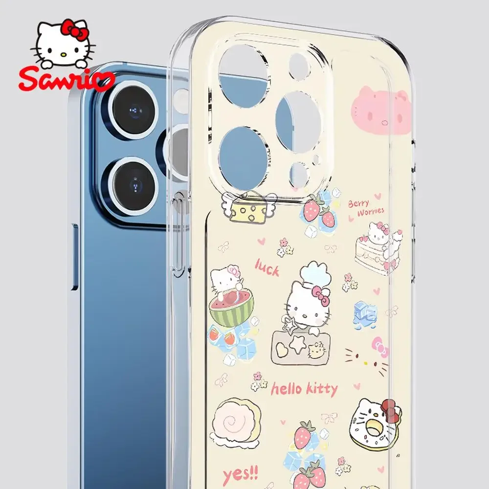 Hello Kitty Iphone Cases Iphone 16/15/14/13/12/11/x/xs/xs Max/pro Max Girl Iphone 16 Promax Case Sanrio Kt Cartoon Accessory