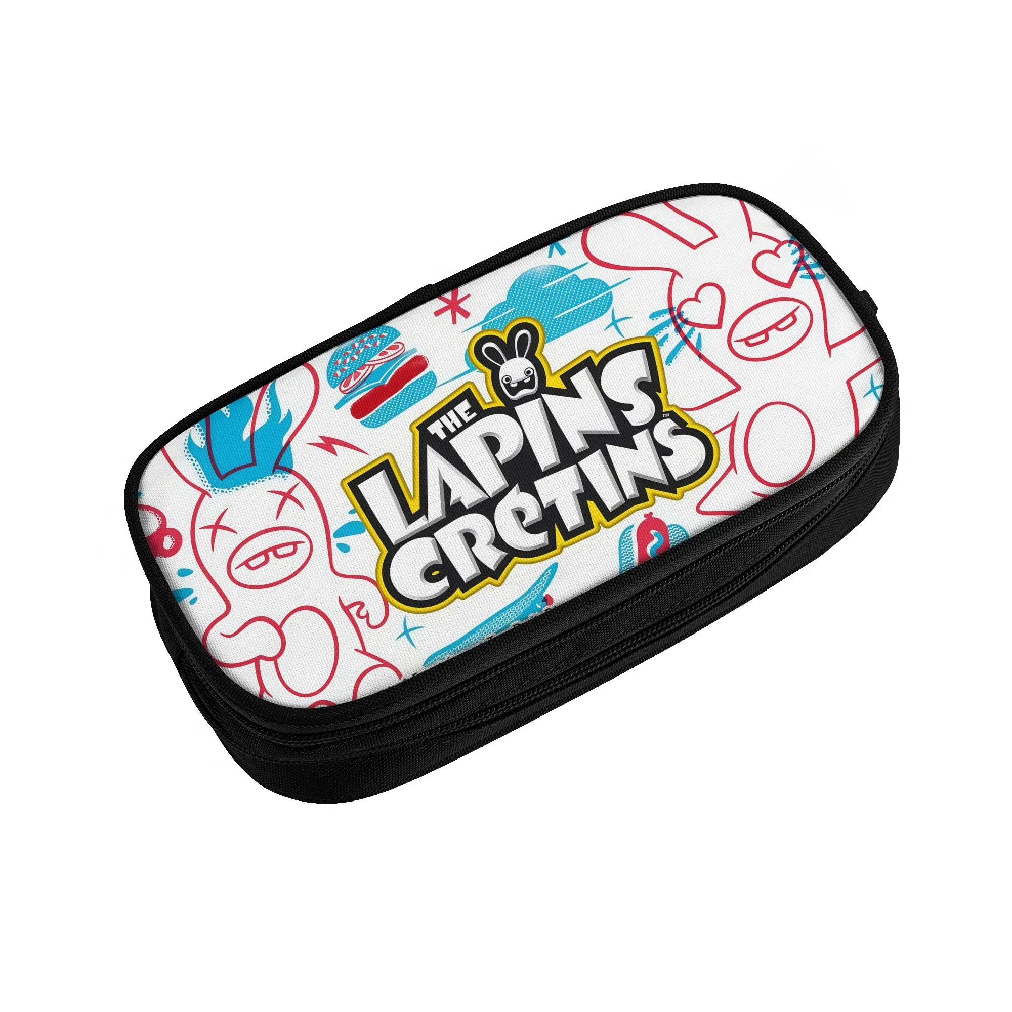 1 piece Stylish goofy floppy ear  Pencil Case Boys Pen Bag Raving Rabbids Office Stationery Bag