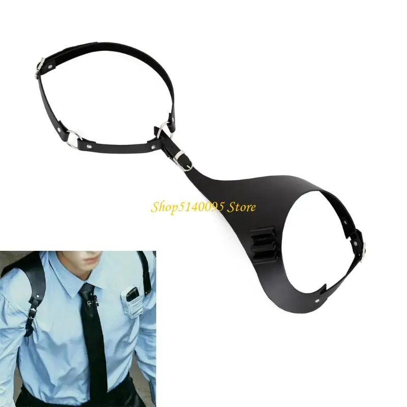 DXAE Regulowany pas na klatkę piersiową Punk Rock Clubwear Obcisły męski dodatek do kostiumu