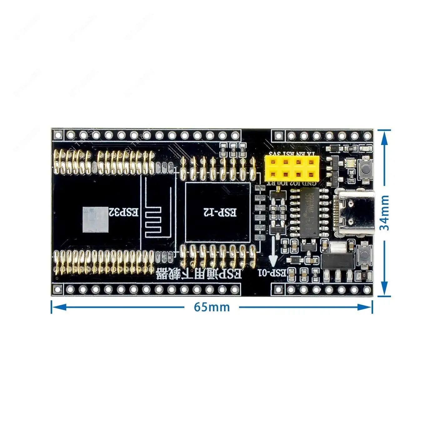 ESP8266 ESP-WROOM-32 ESP32-WROVER Development Board Test Programmer Socket Downloader for ESP-01 ESP-12F ESP-07S ESP-12S ESP32