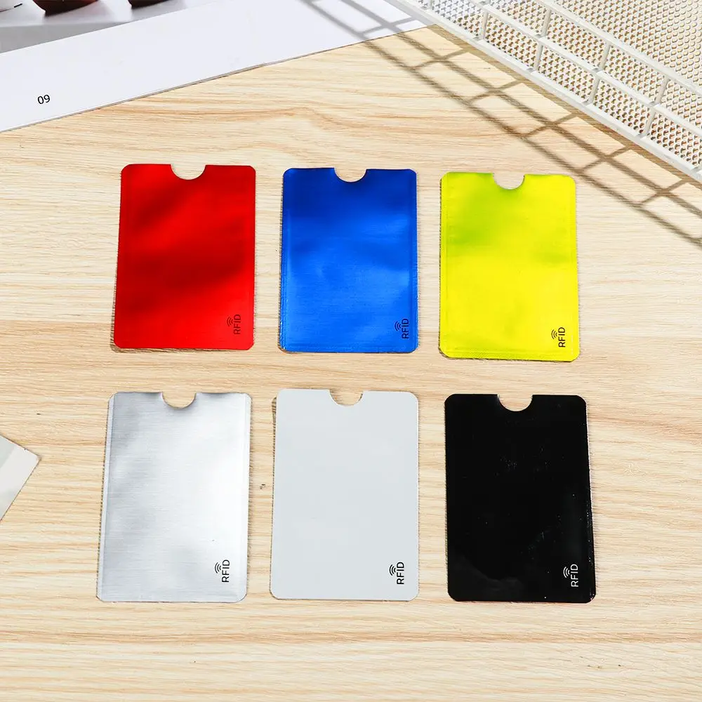 5PCS Cover Protect Case Cover Safety Credit Cards Aluminium Anti Thief Rfid Card Holder Blocking