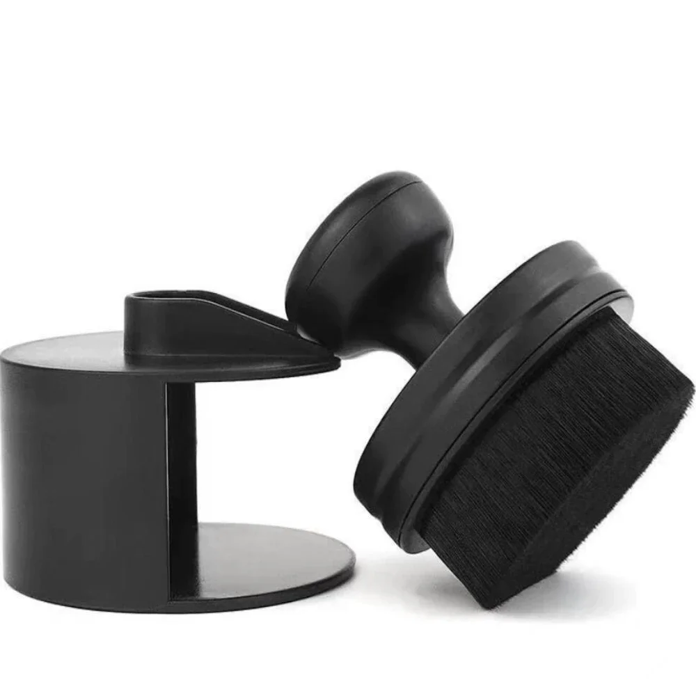 1PC Handheld Portable Tire Shine Applicator Brush with High Density for Car Use Includes Convenient Holder