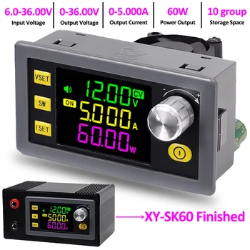 DC 벅 부스트 컨버터 전원 모듈, 조정 가능한 전압 조정기, 실험실 전원 공급 장치, 0-36V, 5A, 6A, 60W, 120W