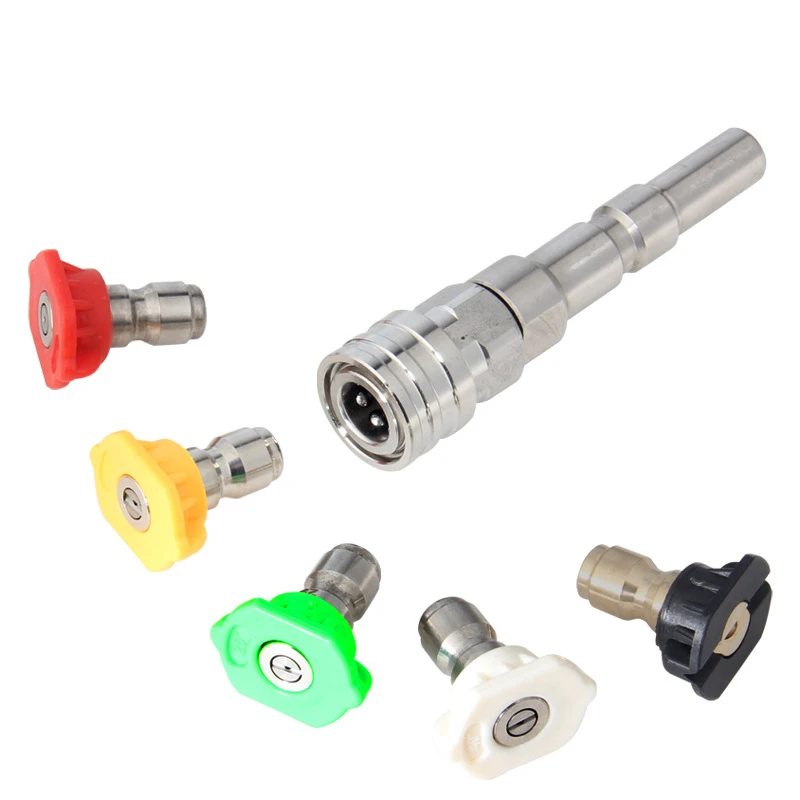 Nilfisk/KEW/ALTO Hochdruckreiniger-Adapter – 1/4 Zoll Schnellanschluss mit Sprühdüse und Verlängerungsstange für die Autowäsche – Detail 6
