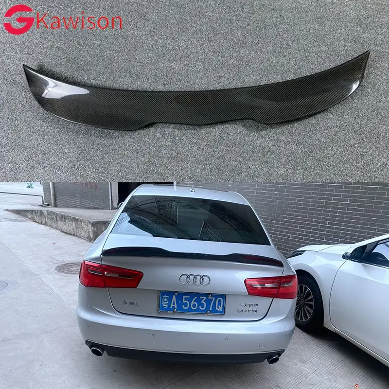 

C7 A6 Spoiler PSM Style Carbon Fiber Spoiler Rear Trunk Wing For Audi A6 C7 / 4G 2012 - UP Fit 4-Door Sedan Only