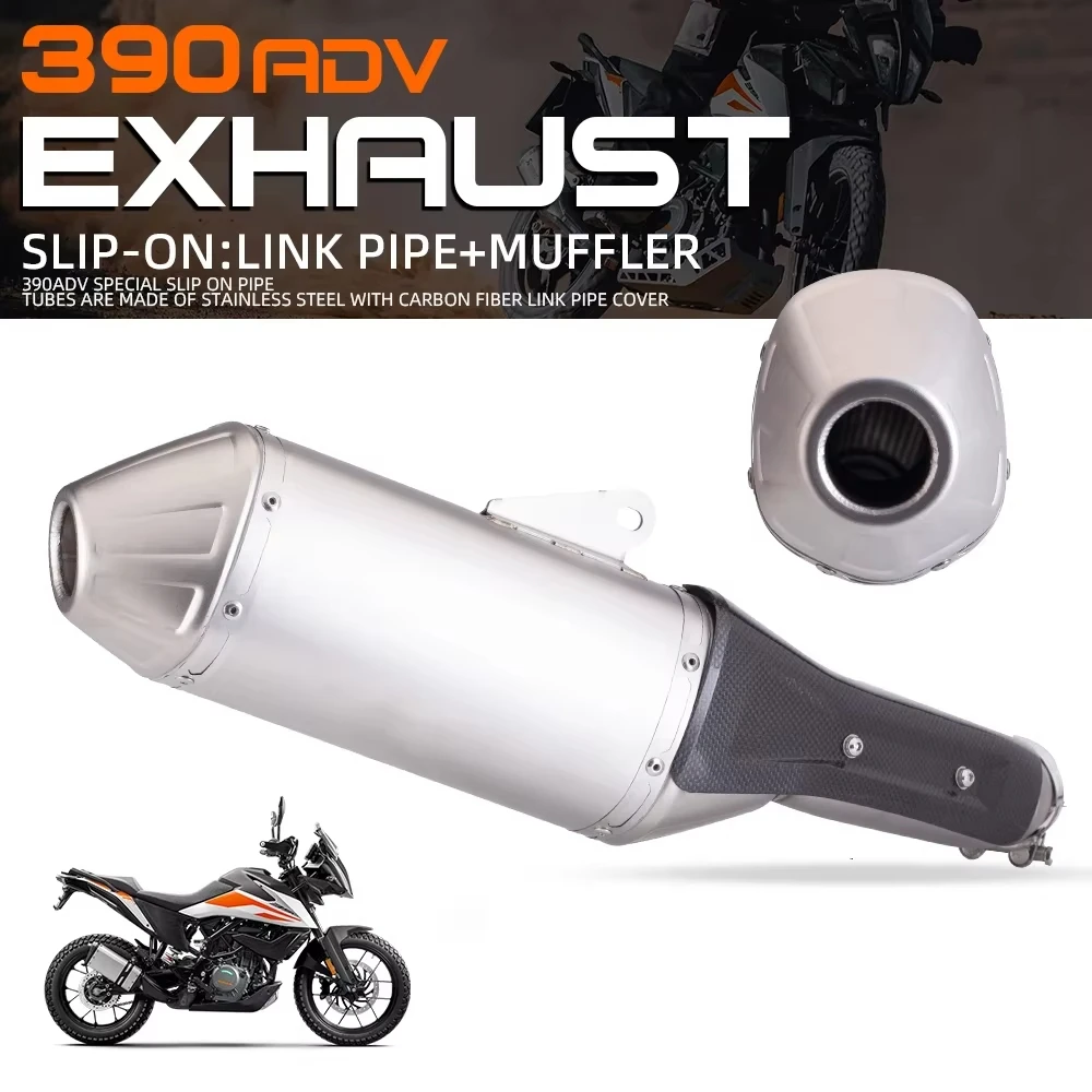 Motorcycle Exhaust Mid Link Pipe Connect Universal 51mm Muffler For DUKE 250 390 RC390 250 390 Adventure ADV 2020 2021 2022