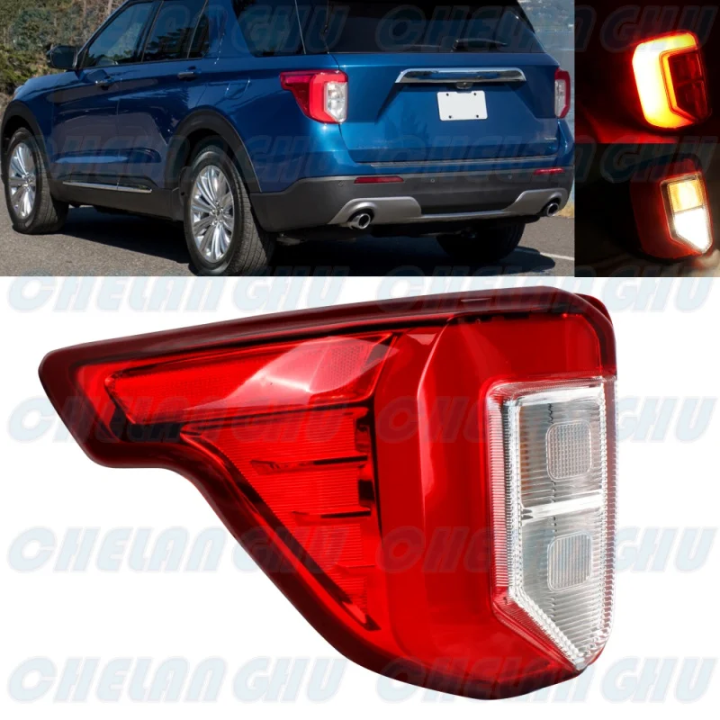 

Left Side Rear Tail Lamp Light With Bulbs LB5Z-13404-A FO2800275 FO2801275 For Ford Explorer 2020 2021 2022