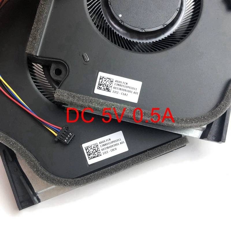 合成CPU冷却ファン,ラジエーターアクセサリー,エントランスx g15 g513 g533 g17 g713 g733 g533q g513qr g713qr g713qr g733qs 13nr0510p01011 dc12v 5v