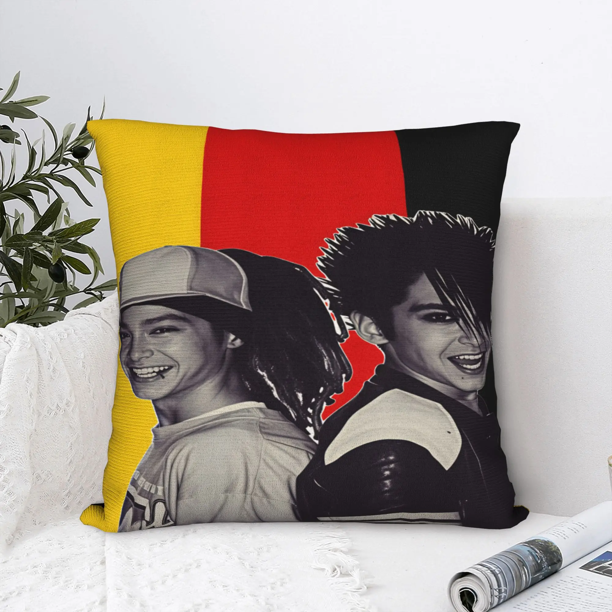 Tokio Hotel Bill Tom Kaulitz  Pillow Cover  Soft Cushion Cover Kawaii Pillow Case For Living Room Chair