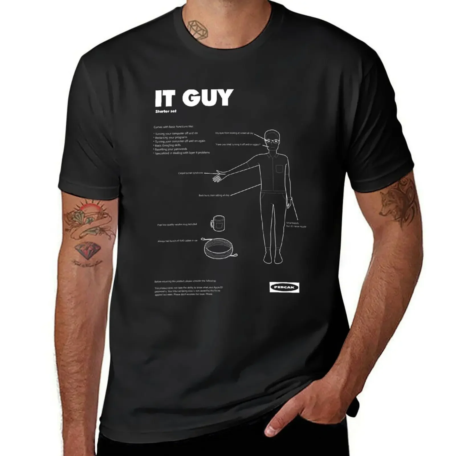 Copy of IT GUY STARTER PACK FURNITURE MANUAL T-Shirt korean fashion blanks mens clothing