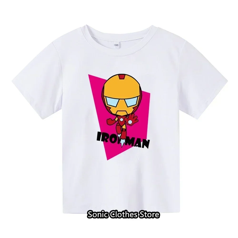 2024 New Cartoon Anime Pattern Boys and Girls Children's Printed T-shirt Children's Summer Fashion Short sleeved T-shirt