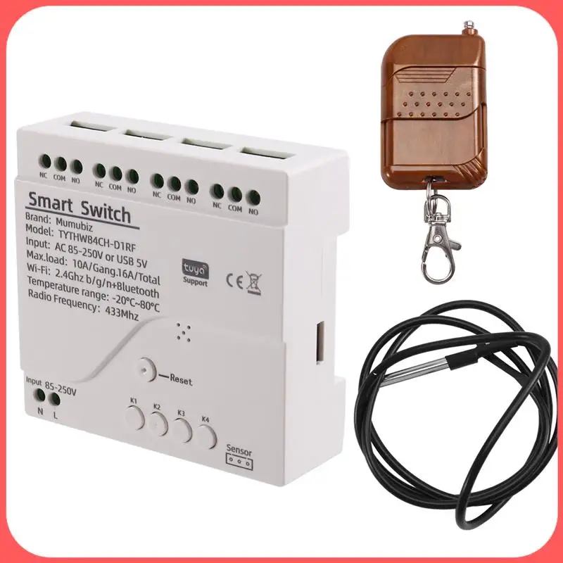 

X12A-Tuya Wifi Smart Switch Temperature Sensor Monitor AC 85-250V Wireless Smart Switch With RF Remote Controller