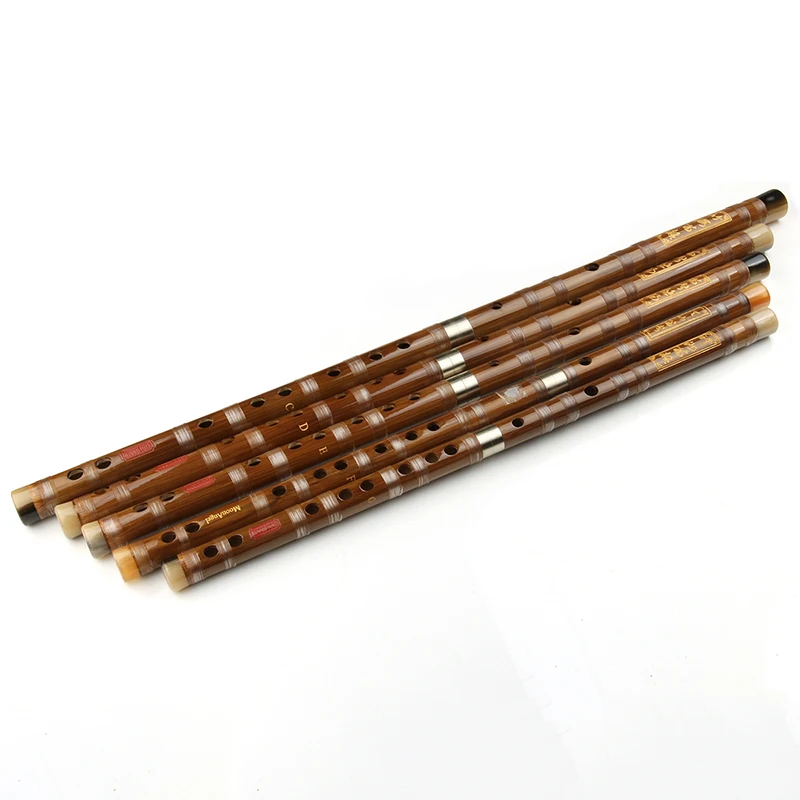 Handmade Traditional Dizi Flute Two Sections C/D/E/F/G Key Wood Bamboo Flauta  For Beginners And Pfrofessinal