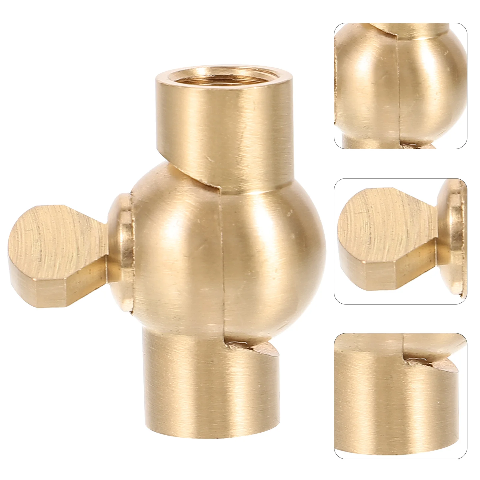 

Copper Rotary Lamp Adapter 180-Degree Swivel Joint Wall Ceiling Light Bulb Converter Durable Rust-Resistant Socket Extender For