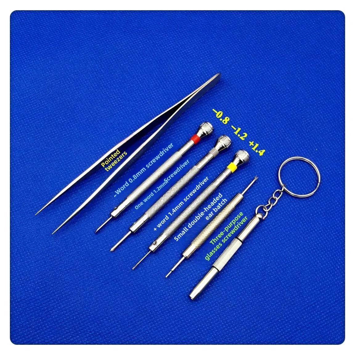 طقم إصلاح الساعة 6 في 1 - مفكات وملاقط ومجموعة أدوات شريط زنبركي لصيانة الساعة #3