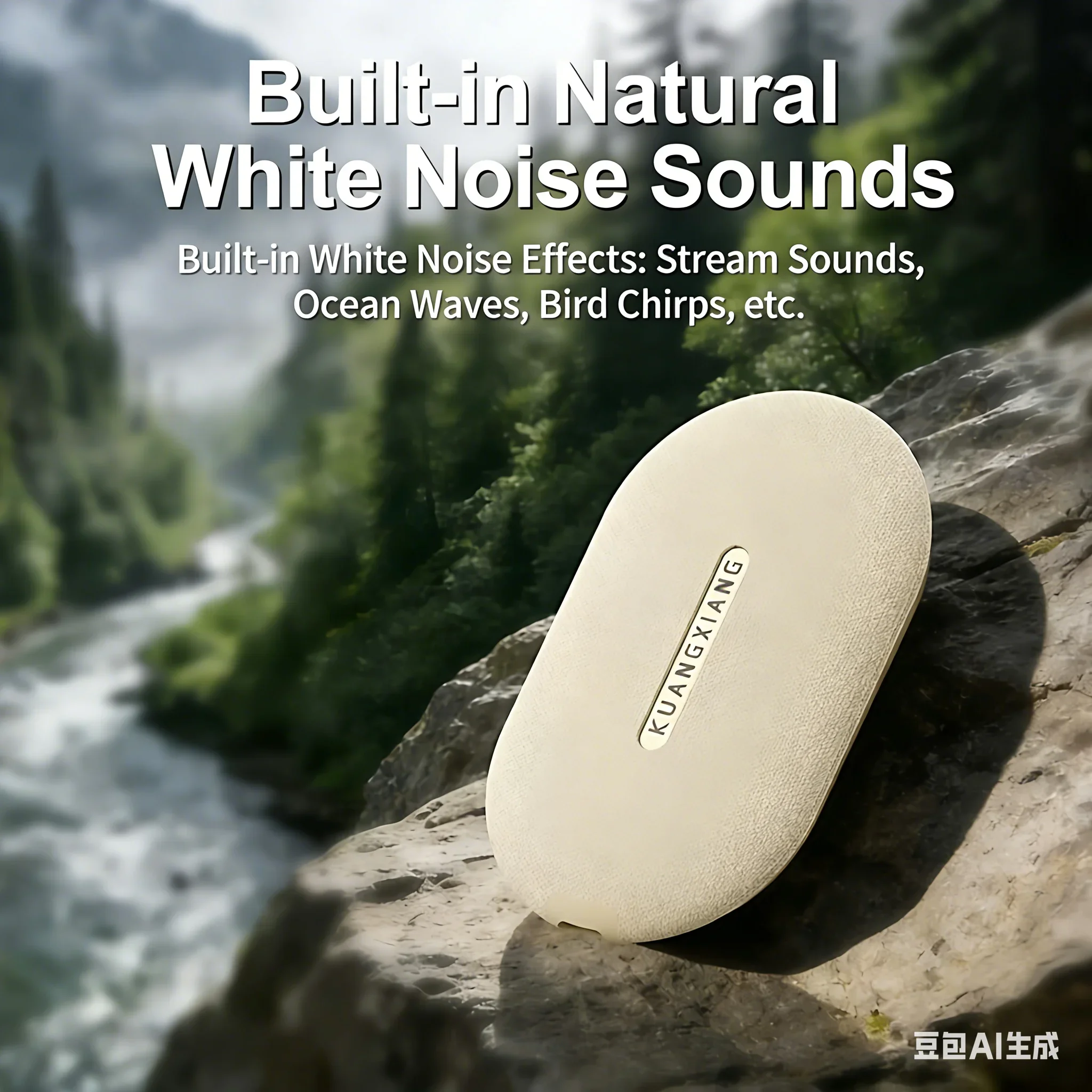

Портативная подушка-динамик для улучшения сна, Bluetooth 5.4, генератор белого шума с 3-ступенчатым автоматическим отключением, ультратонкий дизайн для сна на боку