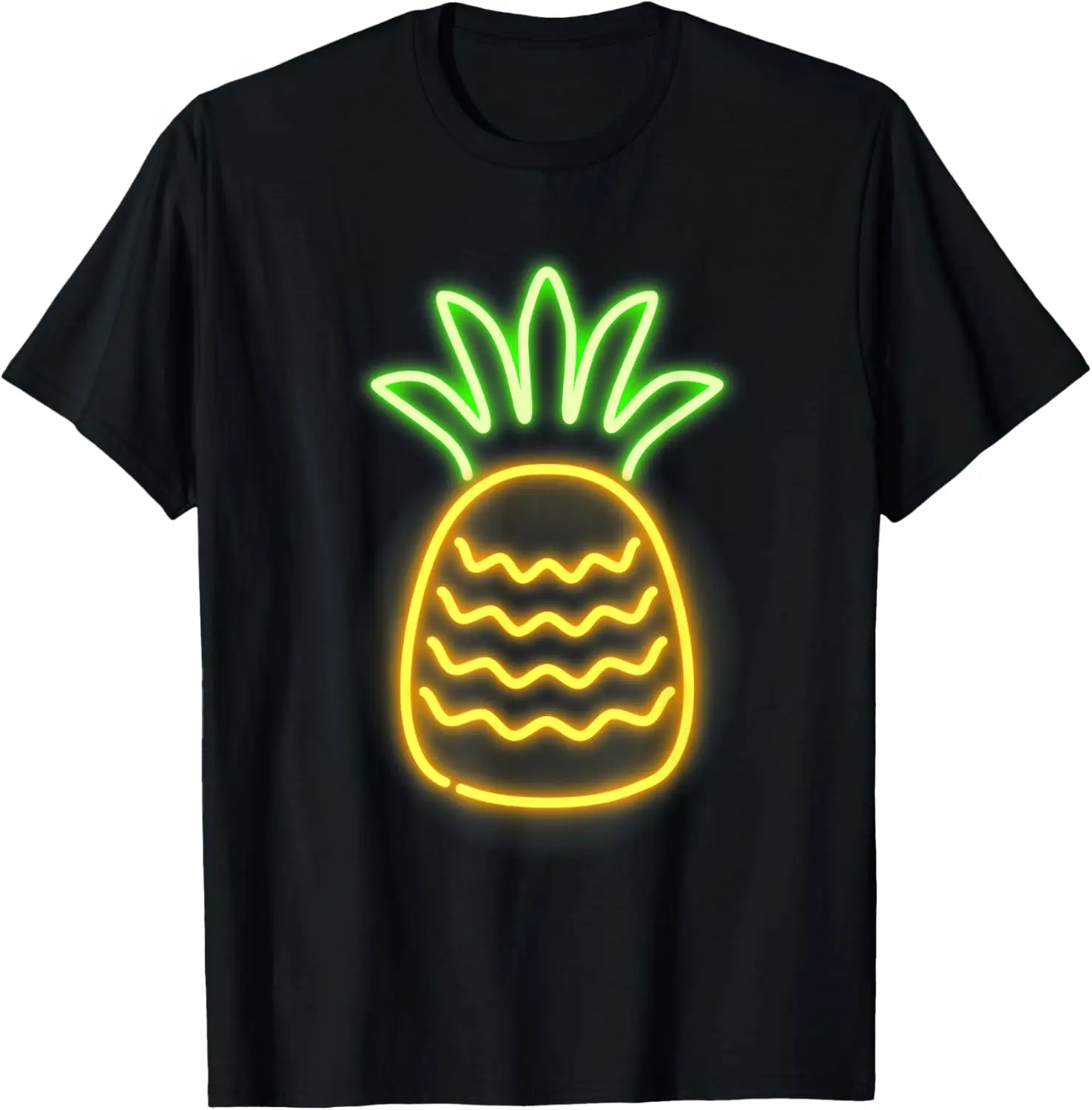 

Cute Retro Neon Pineapple For Hawaiian Beaches Shirt T-Shirt