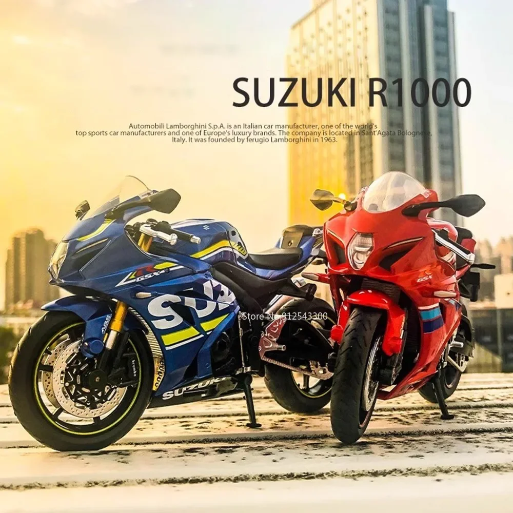 

1/12 Scale SUZUKI GSXR1000 Alloy Toy Motorcycle Model Diecast with Shock Absorber Static Scale Model Motorcycle Toy for Boy Gift