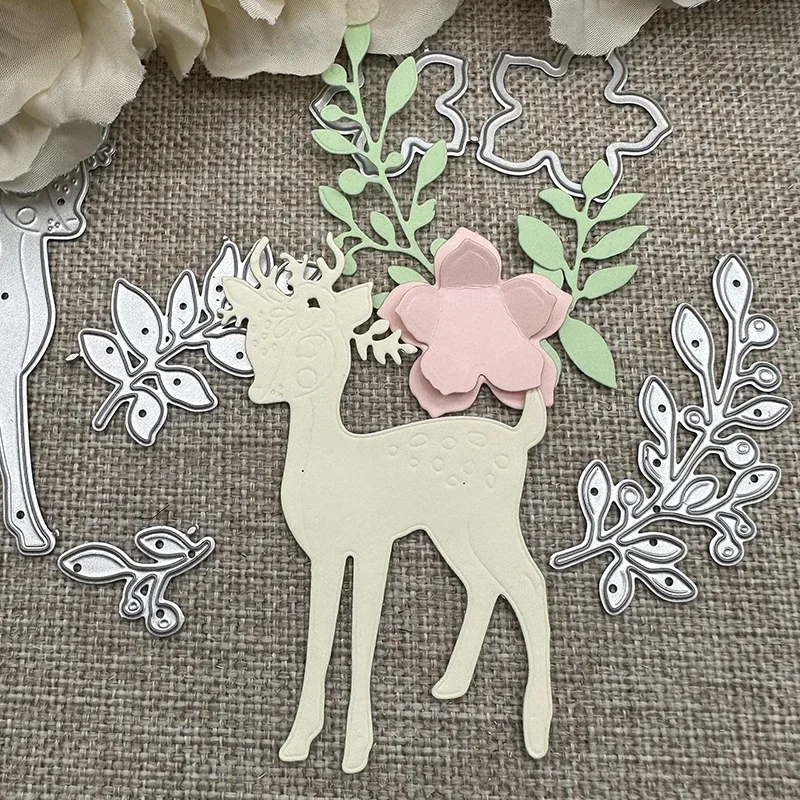 Deer Flowers Leaves…