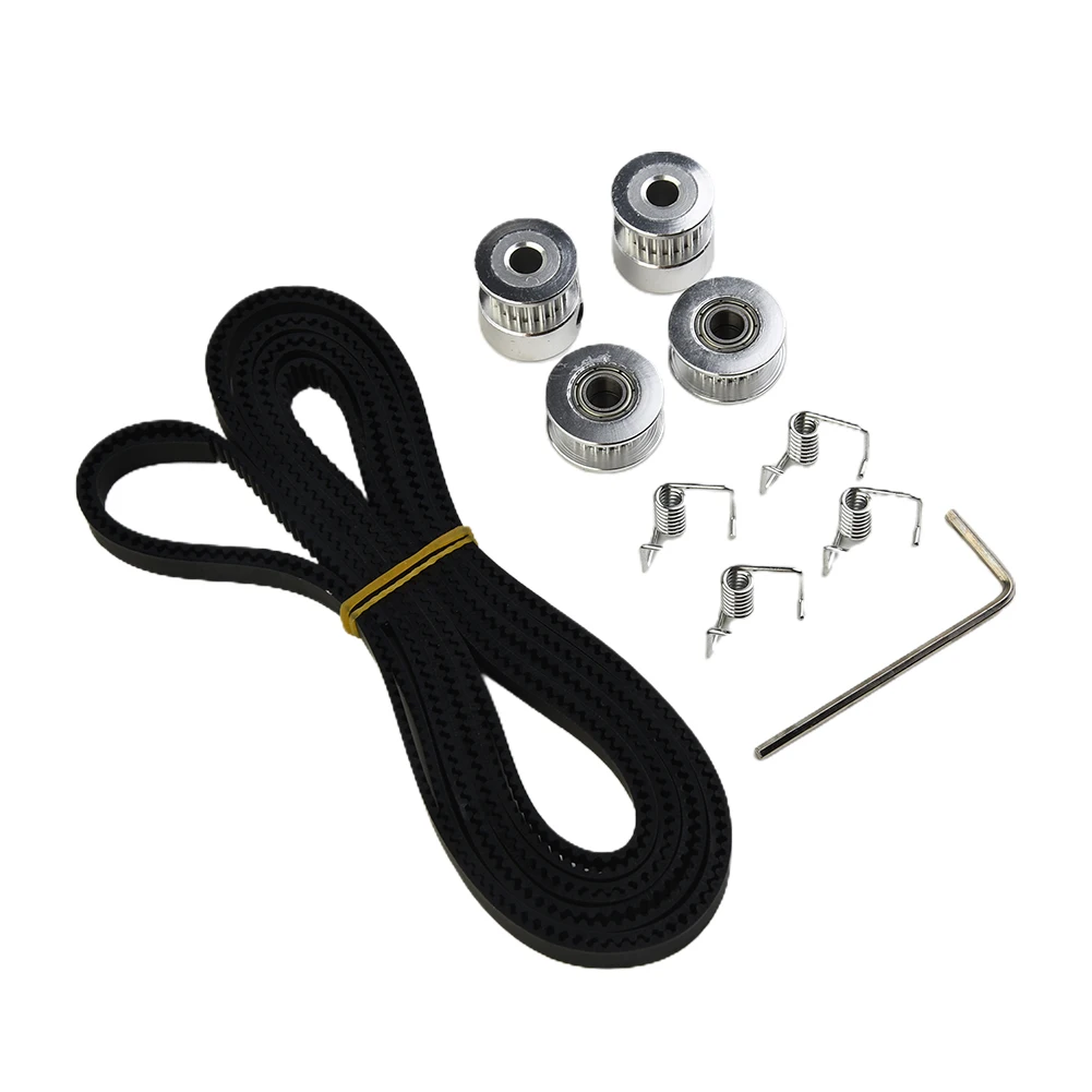2X Pulley 20 Teeth Bore 5mm with 6mm Timing Belt & 2X Idler 4X Tension F8M6 Kit for Linear Motor Belt Drive System Repair