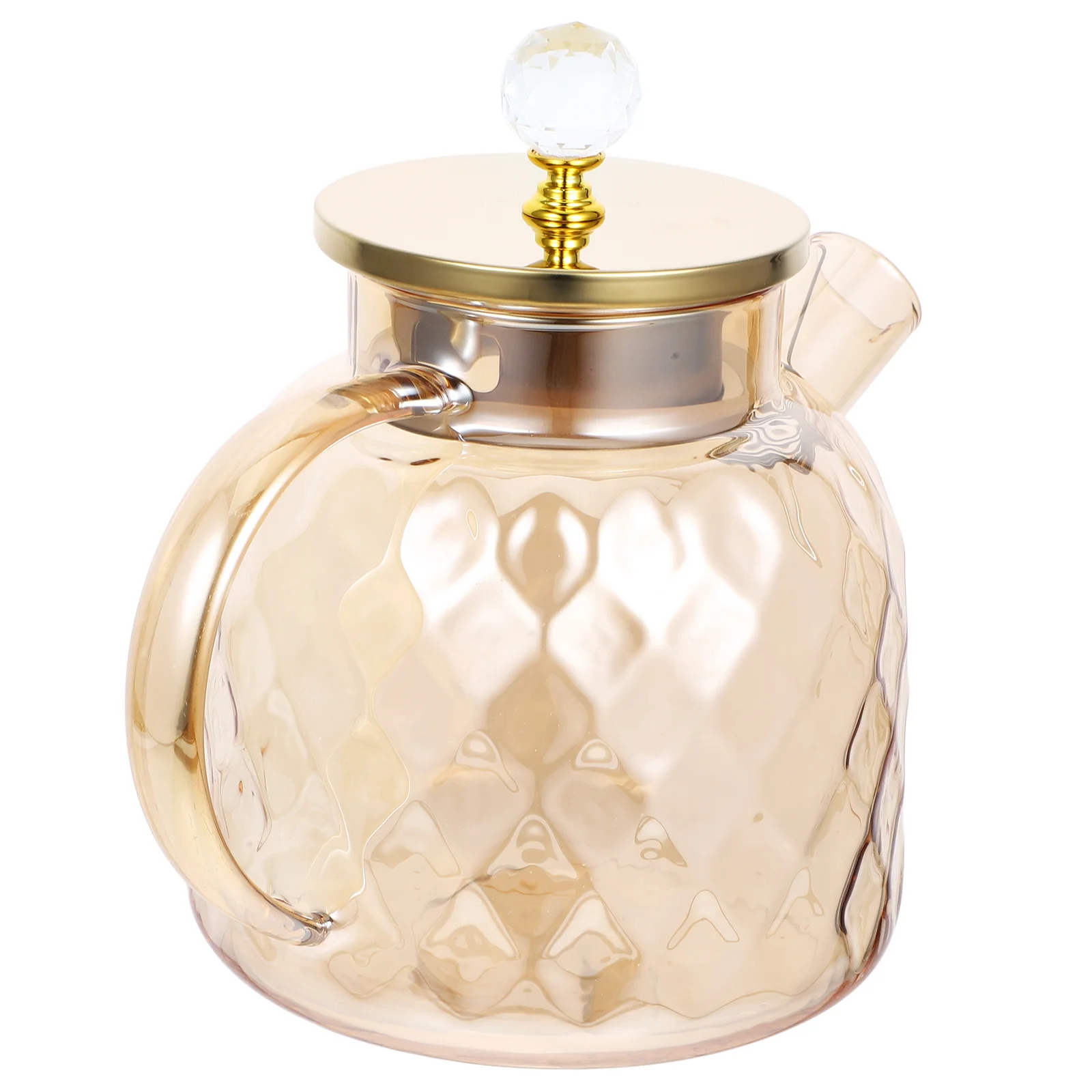 

Elegant Glass Pitcher Premium Material Easy Grip Handle Lid Home Decoration Tea Milk Juice Ice Tea Hot Cold Drinks