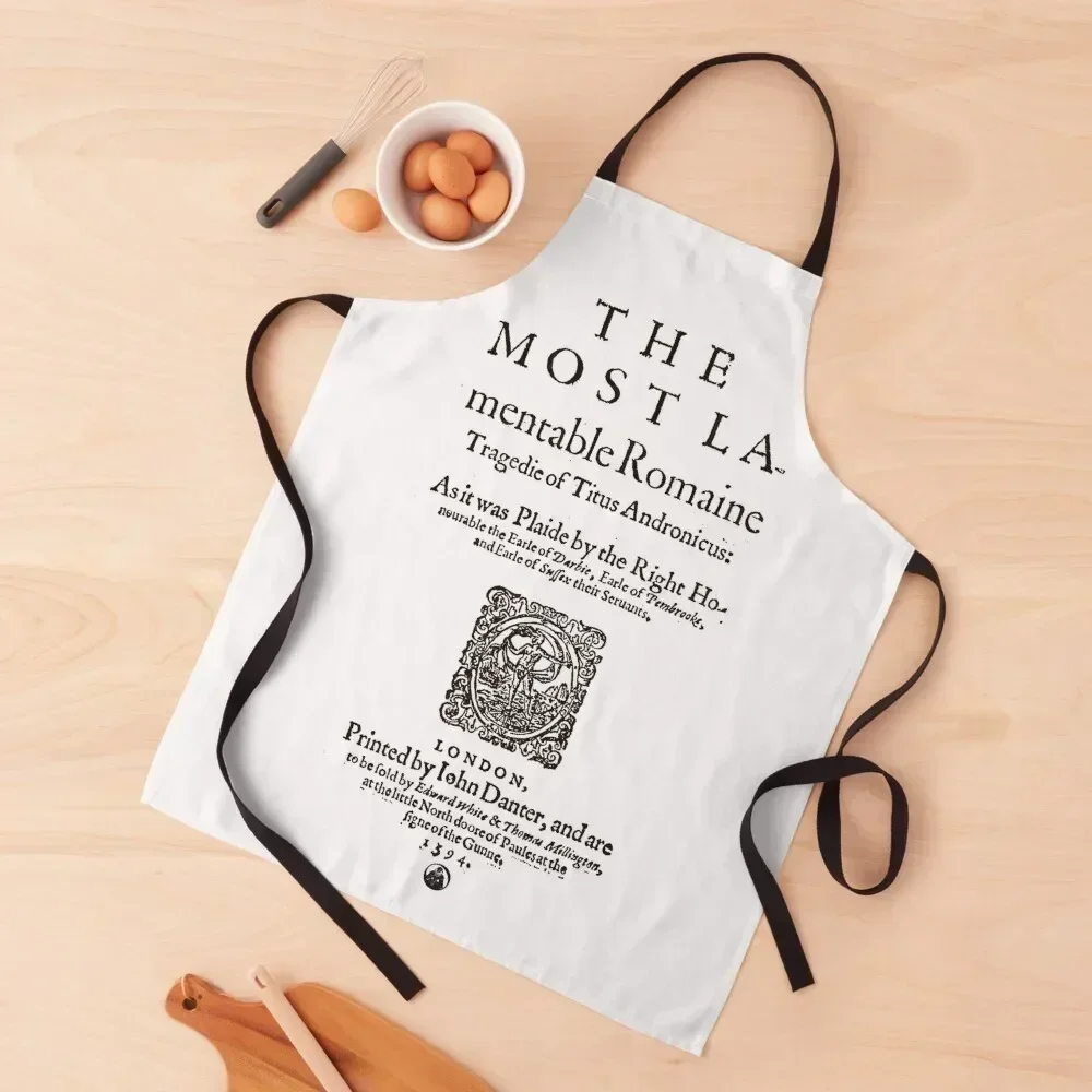 

Shakespeare Titus Andronicus Frontpiece - Simple Black Version Apron Home and kitchen products Kitchen Supplies Idea Goods Apron
