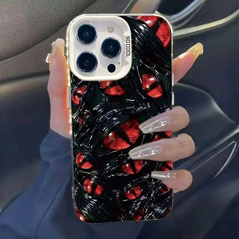 Advanced Dark Eye Phone Cover for I Phone 18 Air 17 16 ProMax 16 Plus 15 14 Electroplated Mobile Phone Case