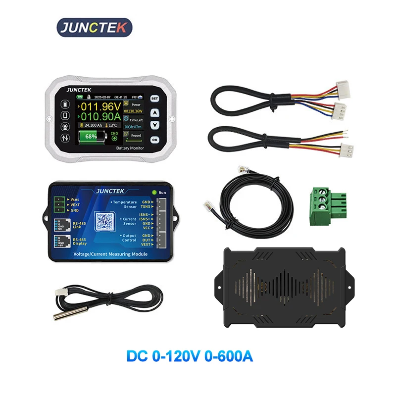 Bluetooth Battery Monitor KH160F DC 0-120V 0-600A  Voltage Current Tester Capacity Indicator RV Battery VA Coulomb Meter