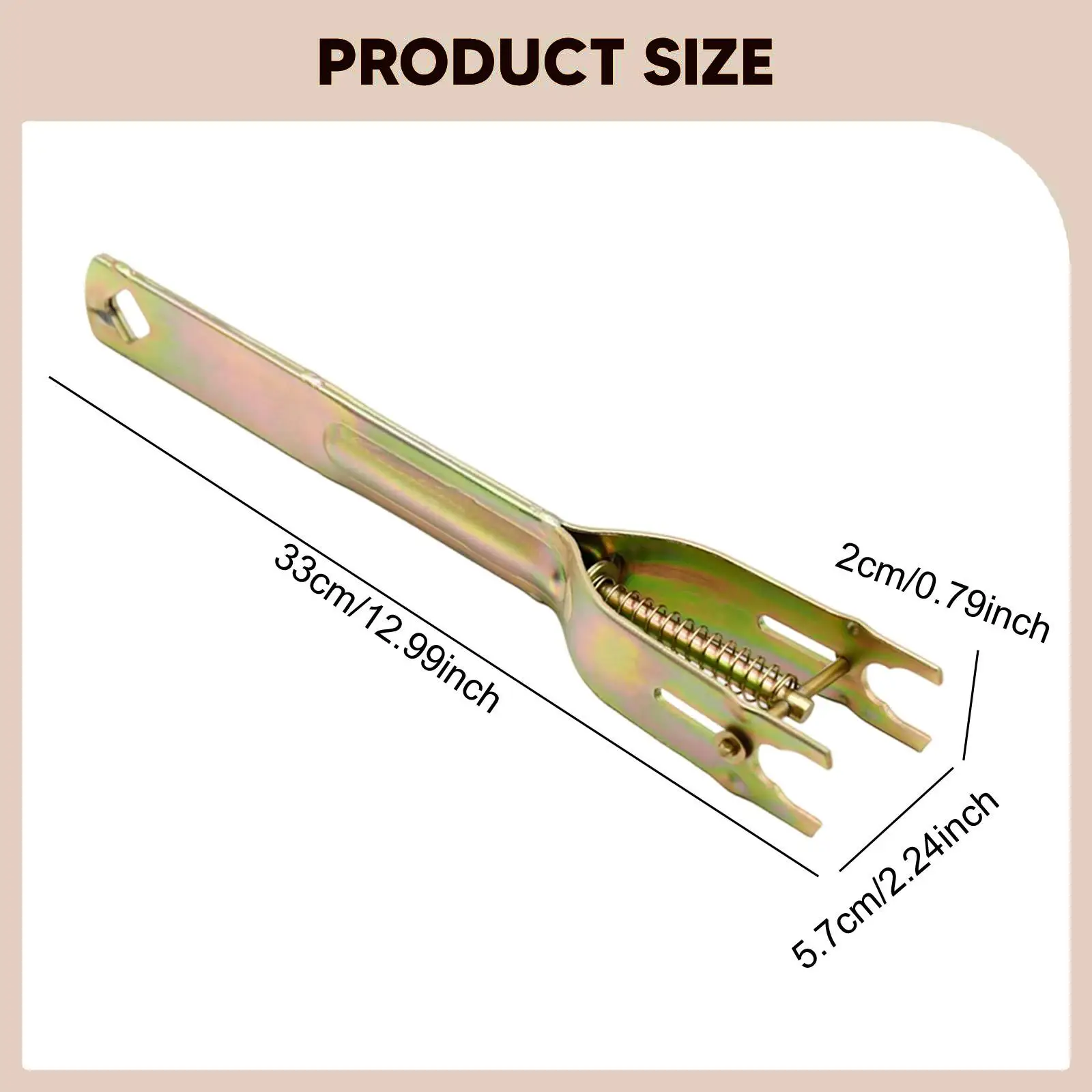 Inline Wire Tensioner Wrench Spanner Heavy Duty Steel Handle Tool for Secure Fencing for Estate Vineyard Temporary Fence