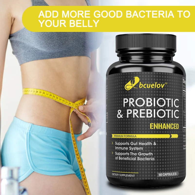 Bcuelov Prebiotics Probiotic Combo - Supports Healthy Digestion & Immune System, Reduces Bloating & Acidity, Weight Loss