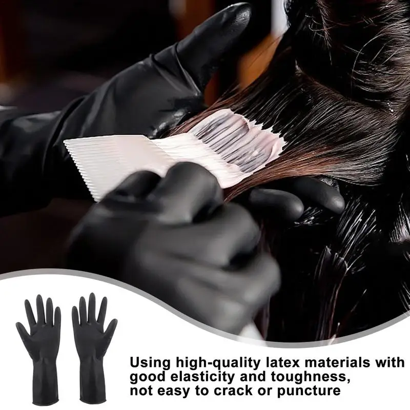 Salon Gloves Exam Latex Gloves Anti Slip Powder Free Breathable Multifunctional Gloves For Hair Dye For Hair Coloring Food