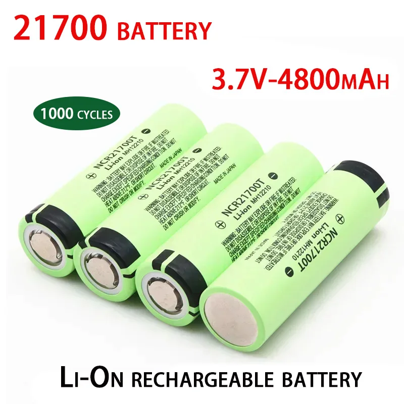 

21700 Lithium Battery 100% Original NCR21700T 3.7V4800mAh Large Capacity Flashlight Rechargeable Lithium Battery Strong Light