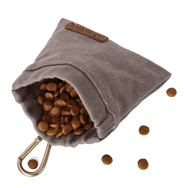 Dog Training Bag Treat Pouch With Carabiner Dog Food Holder Elastic Shrink Band Dog Treat Training Pouch Easily Carries Pet Toys