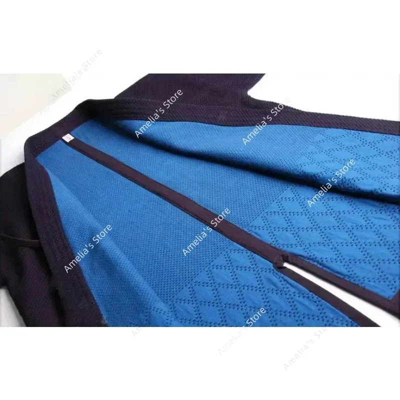 ملابس علوية عالية الجودة من Kendo 100% قطن طبيعي أزرق صبغ كيندو كيمونو ياباني على الطراز Aikido Iaido Gi أزياء فنون الدفاع عن النفس Kendogi #3