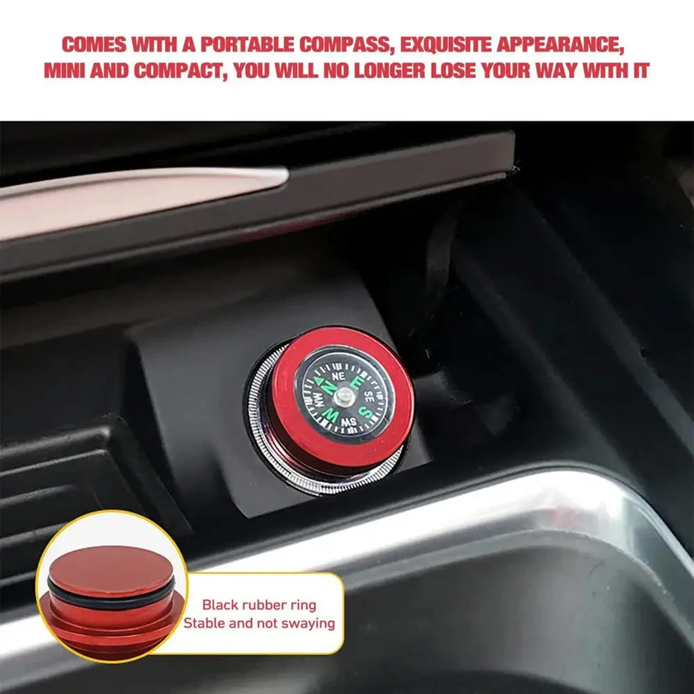 Car Cigarette Lighter Plug Cover Dustproof Waterproof Cigarette Lighter Plug Cap Compass Cigarette Socket Plug for Auto Vehicles