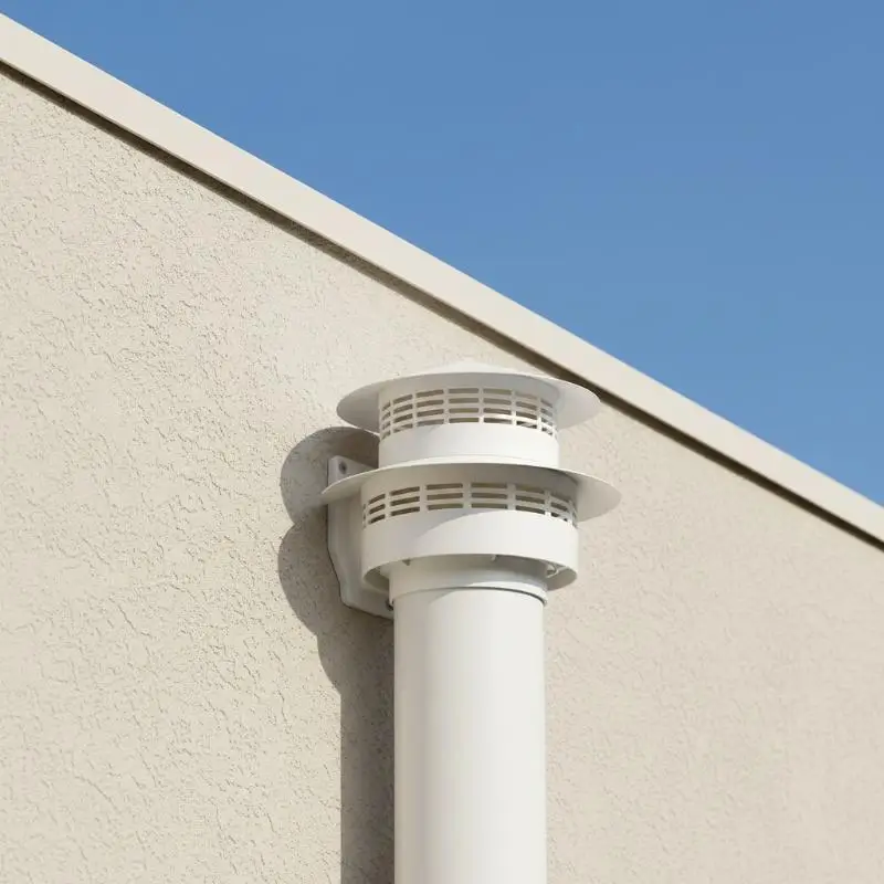 PVC Roof Ventilation Grille Rain Cap Round Hood For 75-250mm Pipe Vents Chimney Outlet Weather Protection