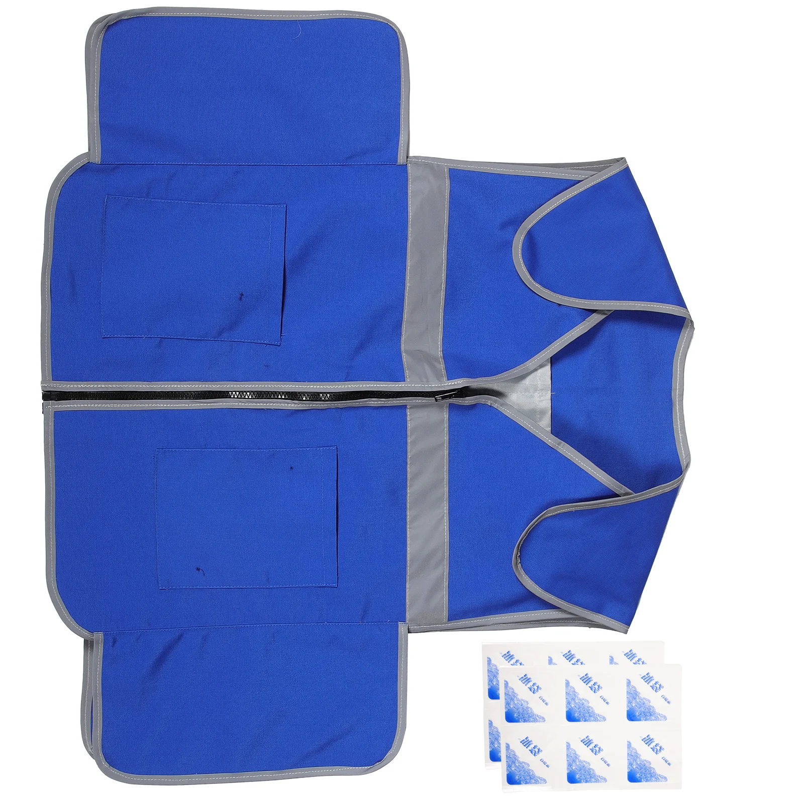 1 conjunto grande colete de refrigeração pacote de gelo colete de refrigeração para trabalho ao ar livre verão reutilizável colete refrigerador para homens e mulheres confortável