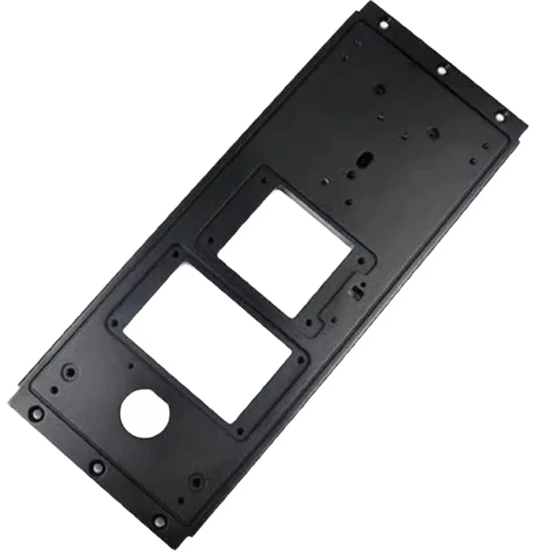 

OEM CNC Machining Services for Industrial Equipment Aluminum Alloy Multi-Functional Anodized Black Hollow Mounting Plate